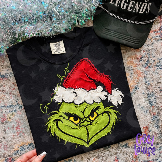 Mean One Frayed Fabric Christmas PNG | 3 Styles & Bundle