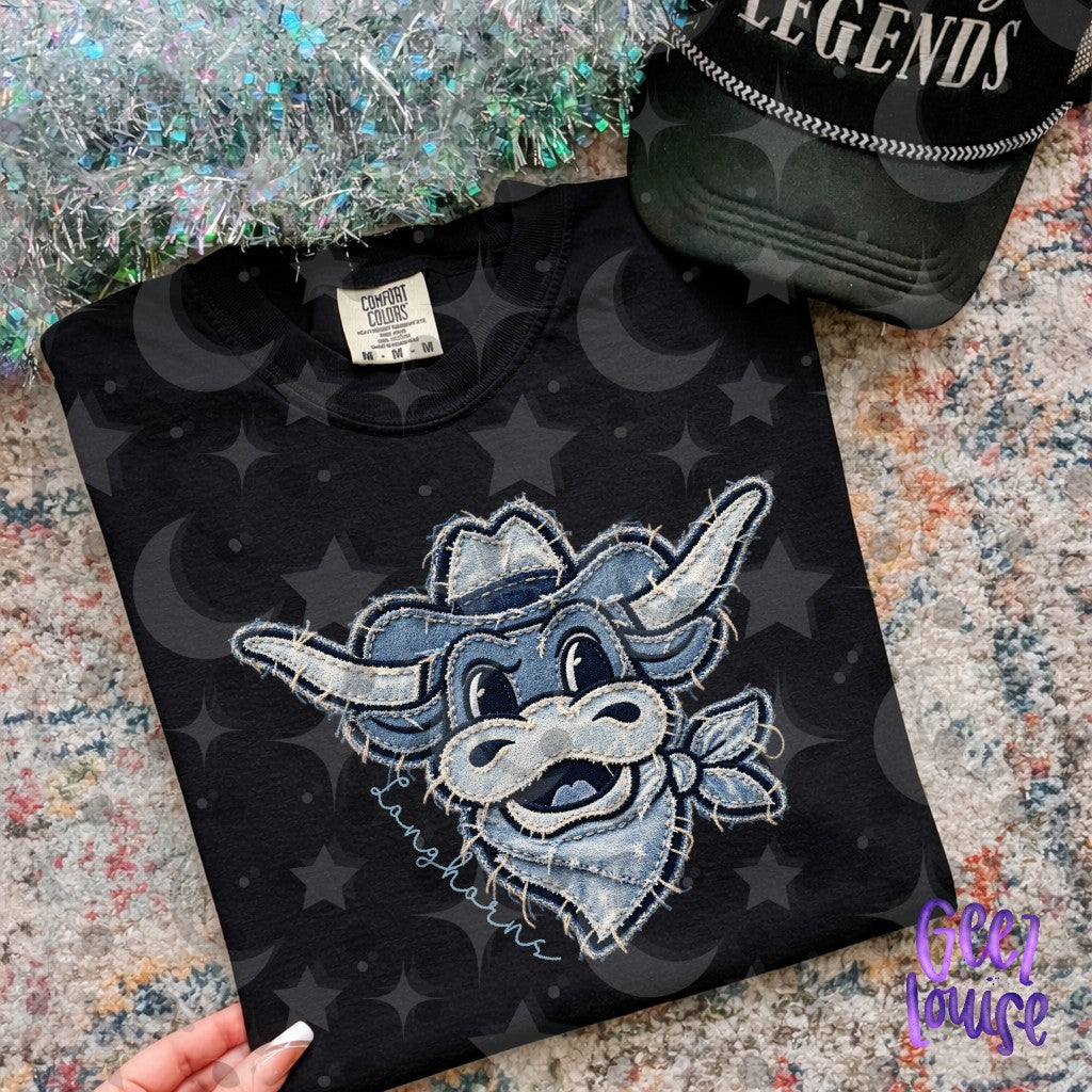 SEC Team Mascots | Frayed Blue Jean Denim Applique PNG Designs