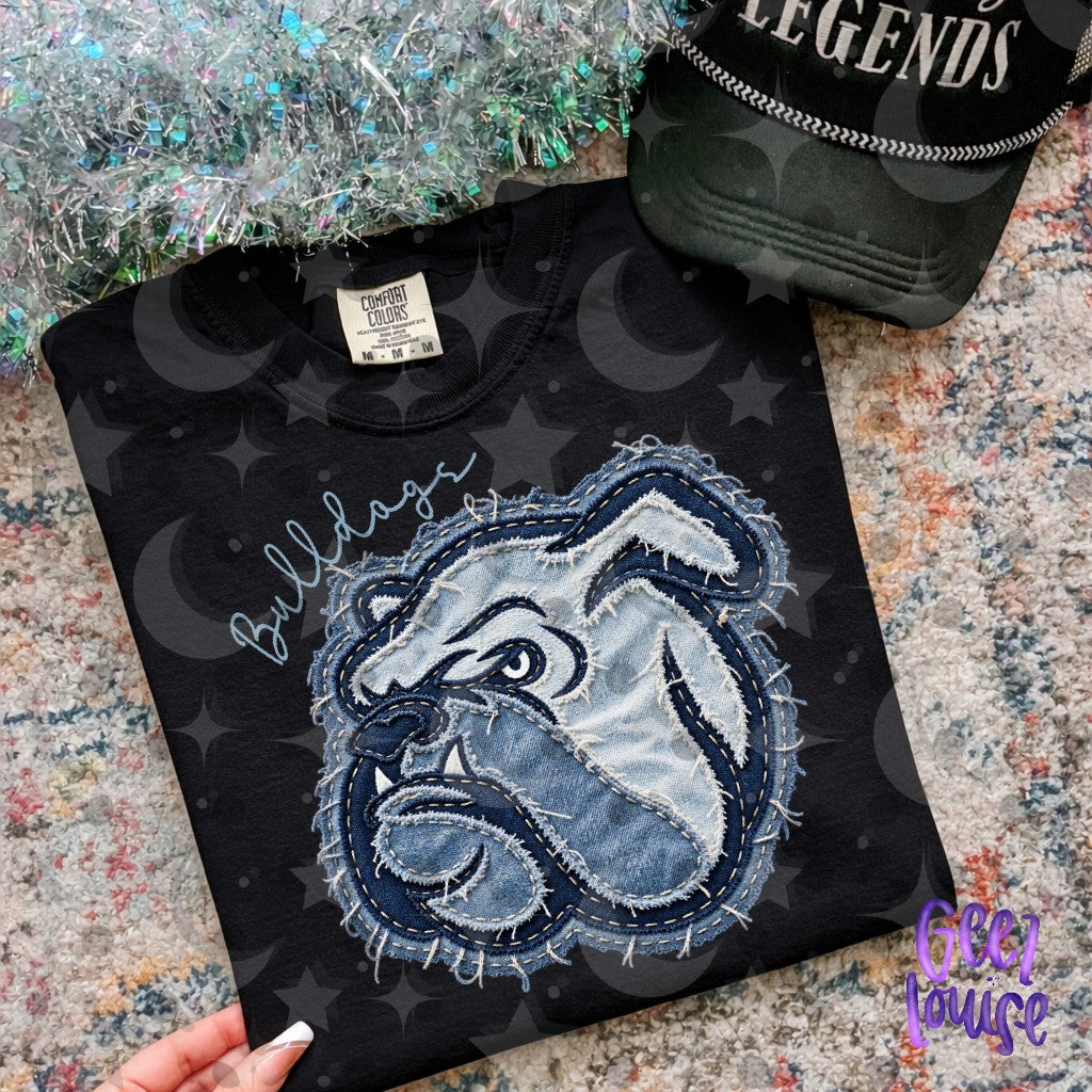 SEC Team Mascots | Frayed Blue Jean Denim Applique PNG Designs