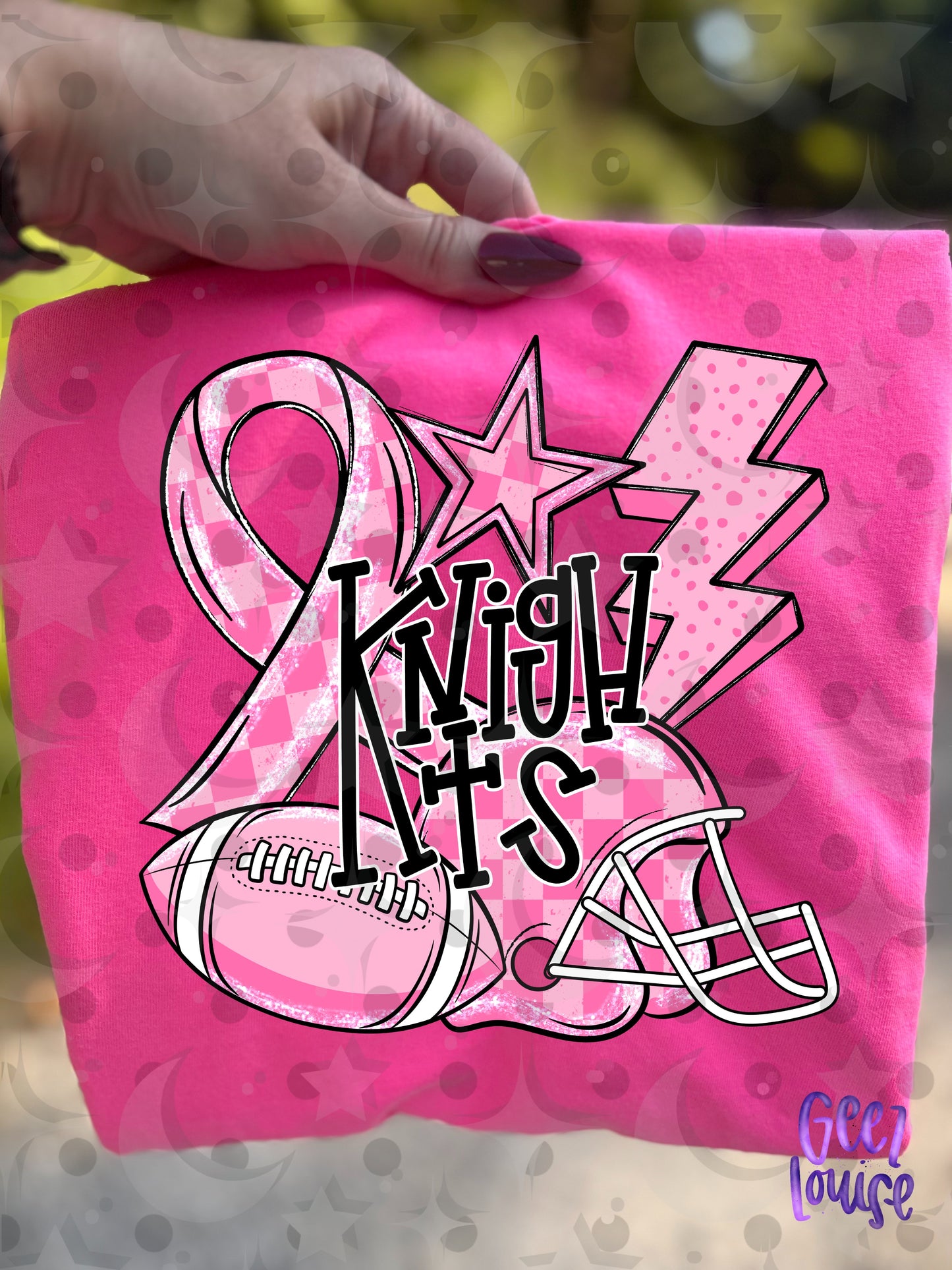 Friday Night Fighters Pink Out Football PNG | Team Name Variants | August 26 Design Drive
