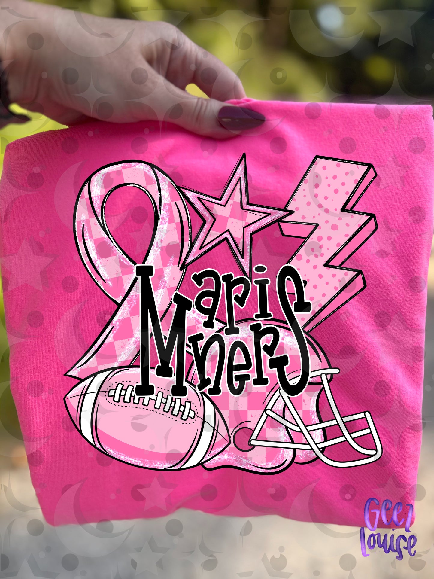 Friday Night Fighters Pink Out Football PNG | Team Name Variants | August 26 Design Drive