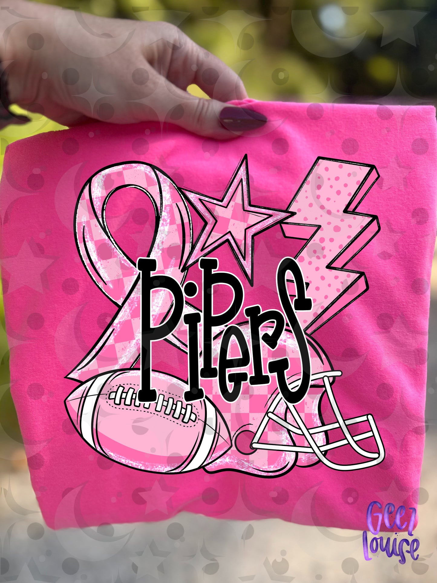Friday Night Fighters Pink Out Football PNG | Team Name Variants | August 26 Design Drive