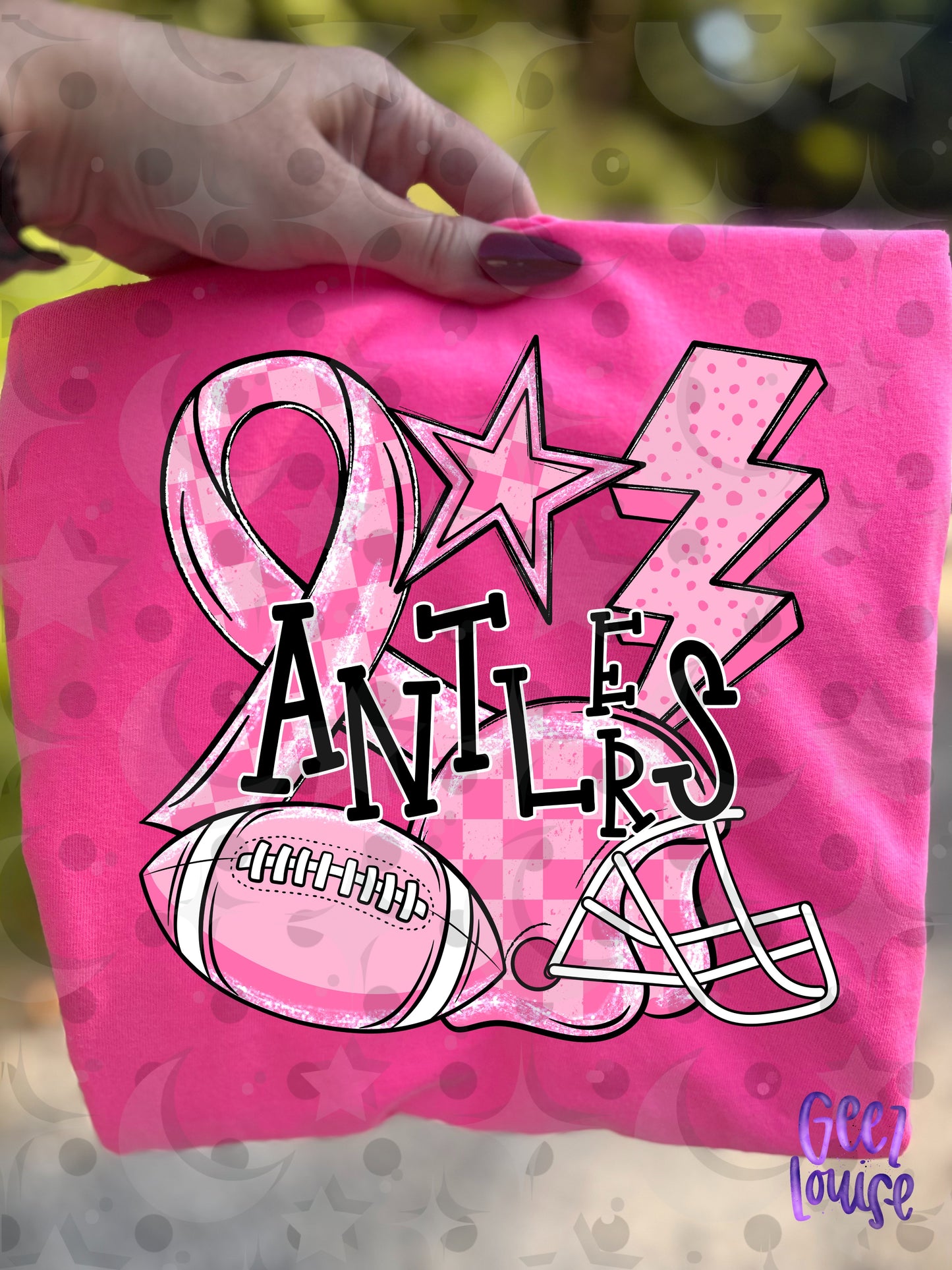 Friday Night Fighters Pink Out Football PNG | Team Name Variants | August 26 Design Drive