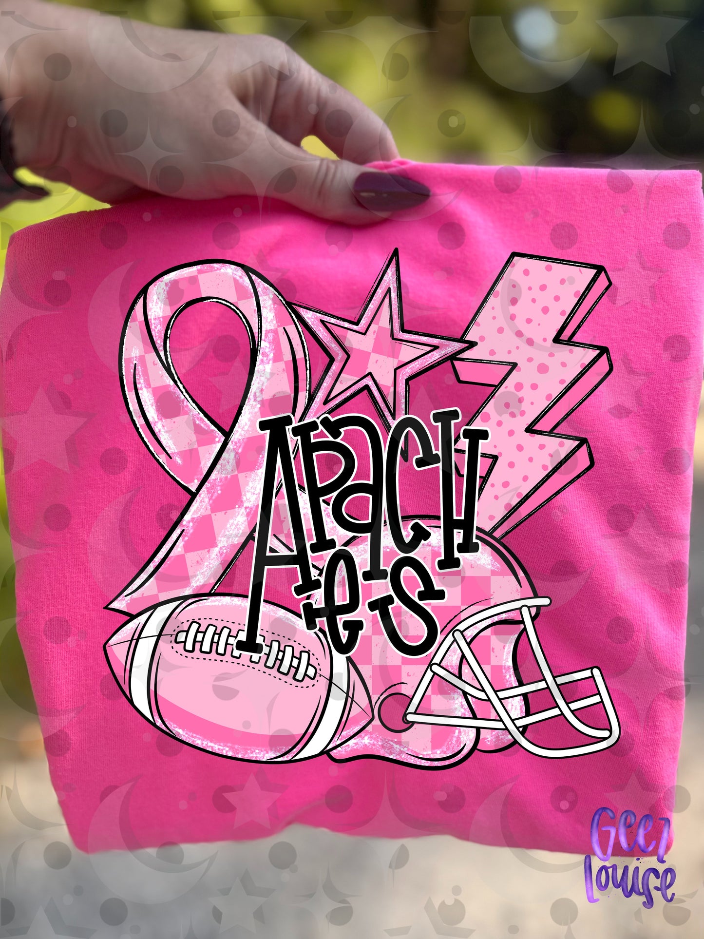 Friday Night Fighters Pink Out Football PNG | Team Name Variants | August 26 Design Drive