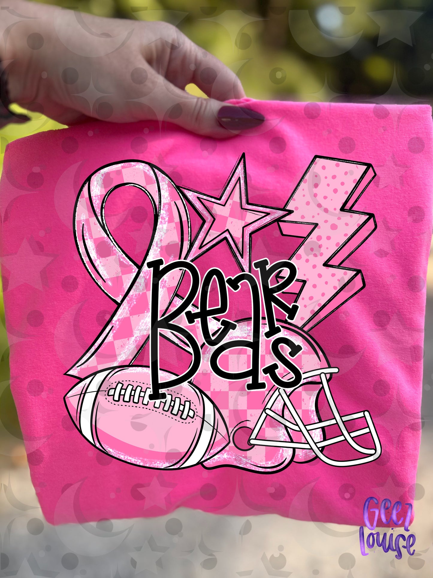 Friday Night Fighters Pink Out Football PNG | Team Name Variants | August 26 Design Drive