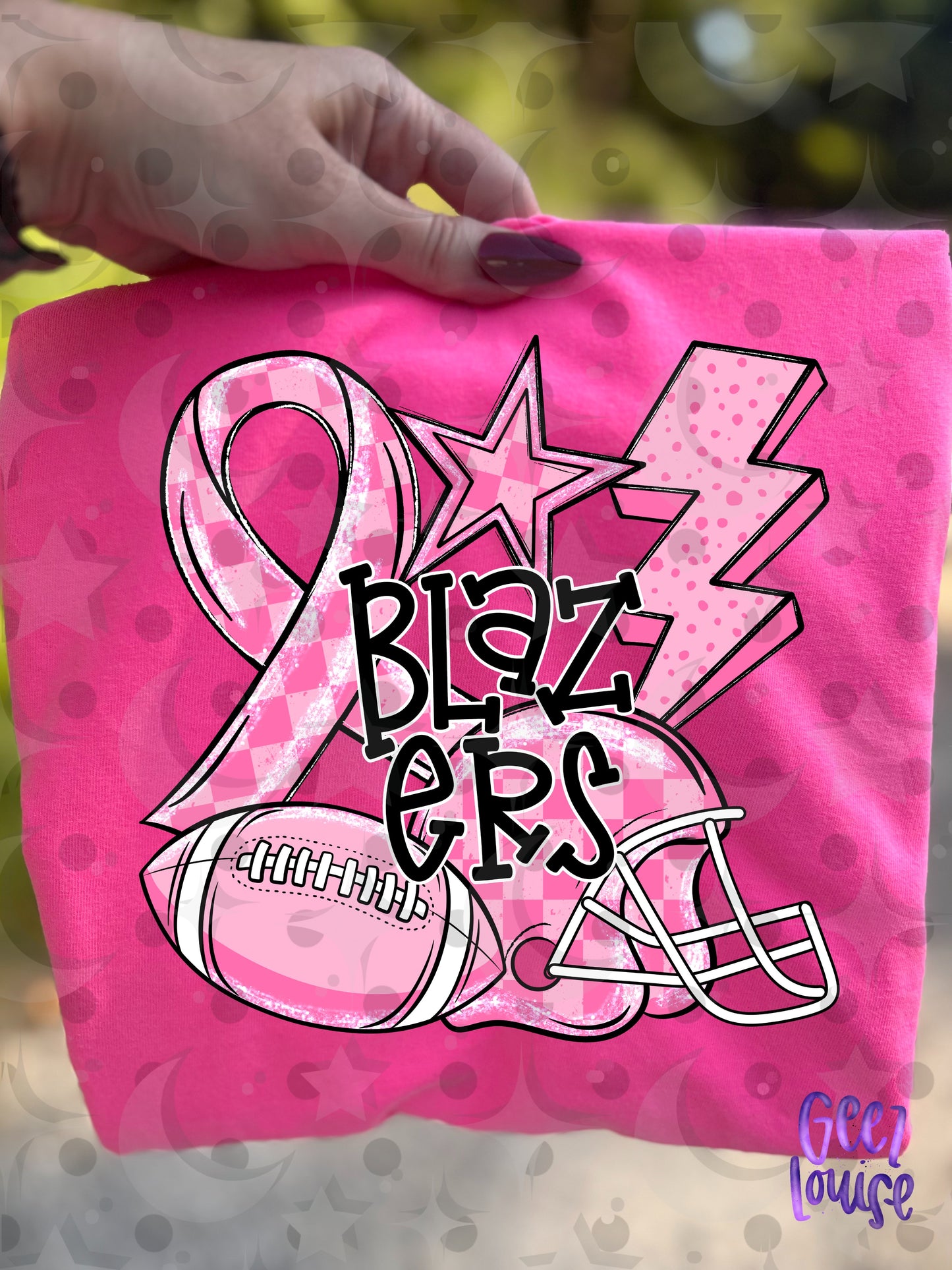 Friday Night Fighters Pink Out Football PNG | Team Name Variants | August 26 Design Drive