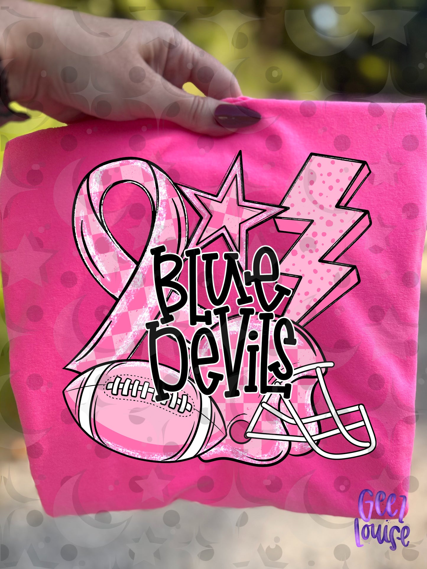 Friday Night Fighters Pink Out Football PNG | Team Name Variants | August 26 Design Drive