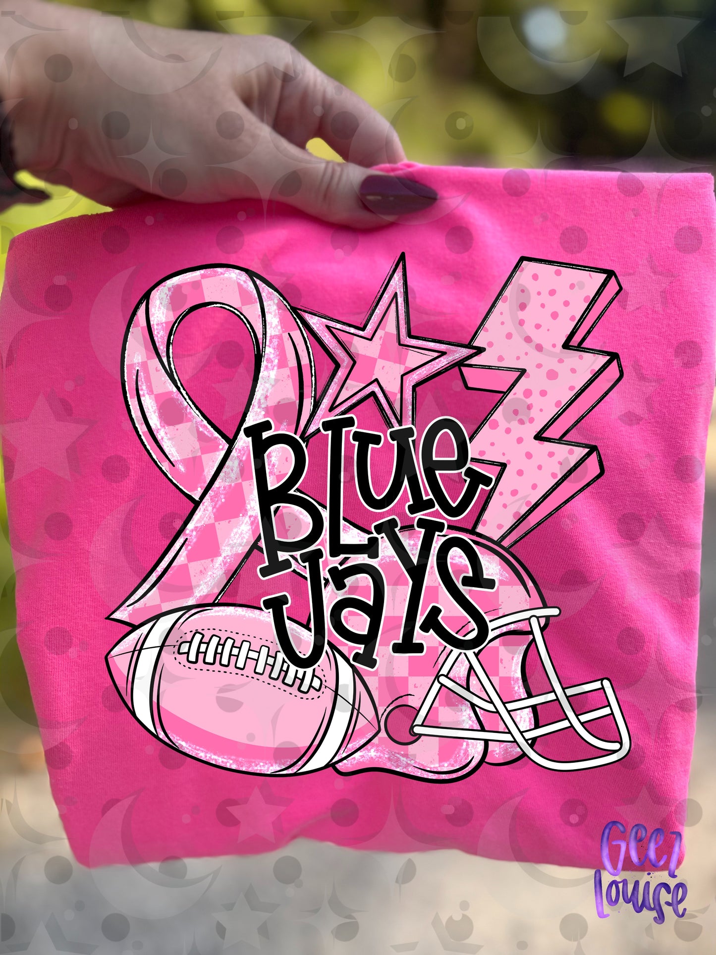 Friday Night Fighters Pink Out Football PNG | Team Name Variants | August 26 Design Drive