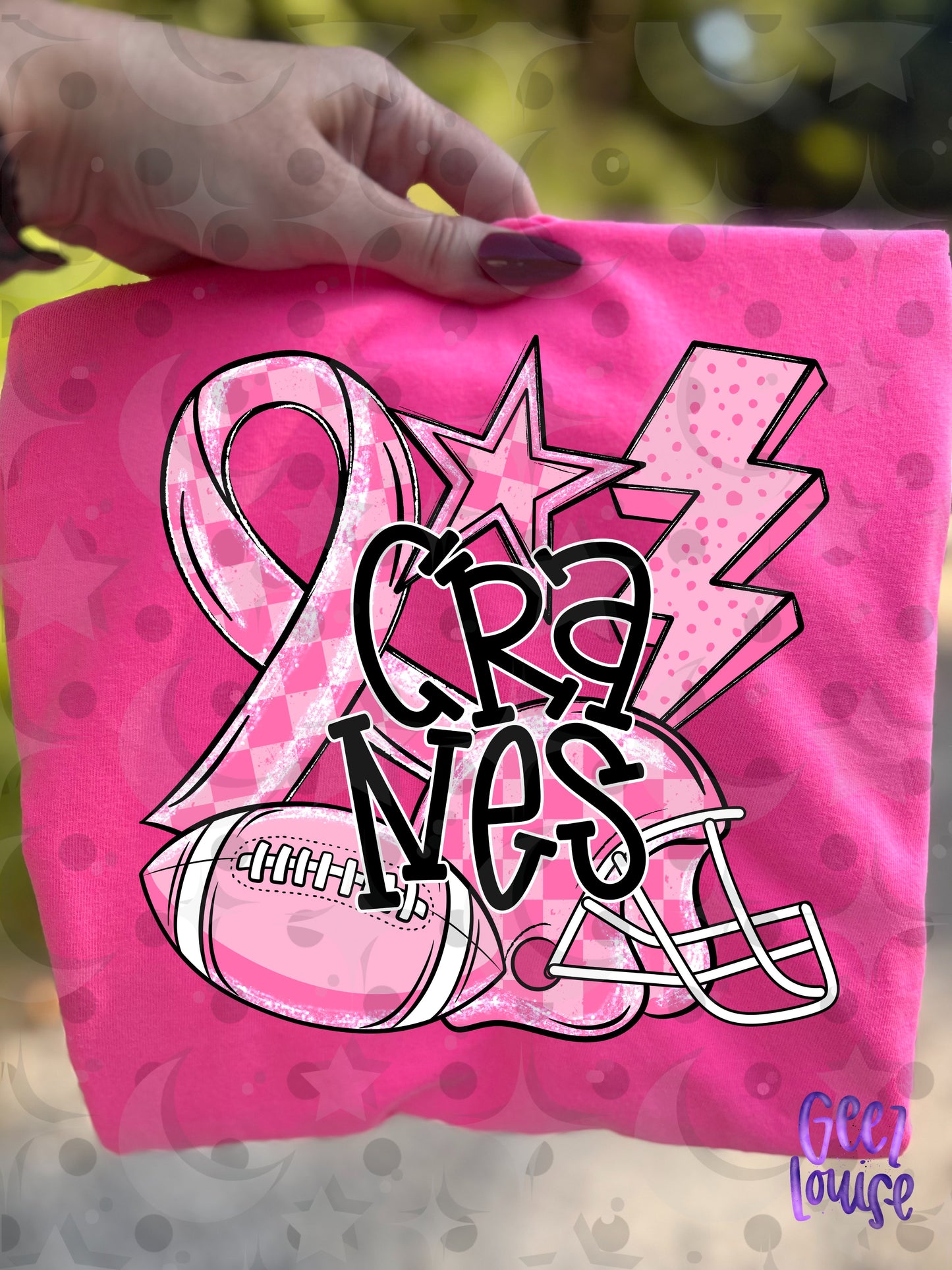 Friday Night Fighters Pink Out Football PNG | Team Name Variants | August 26 Design Drive