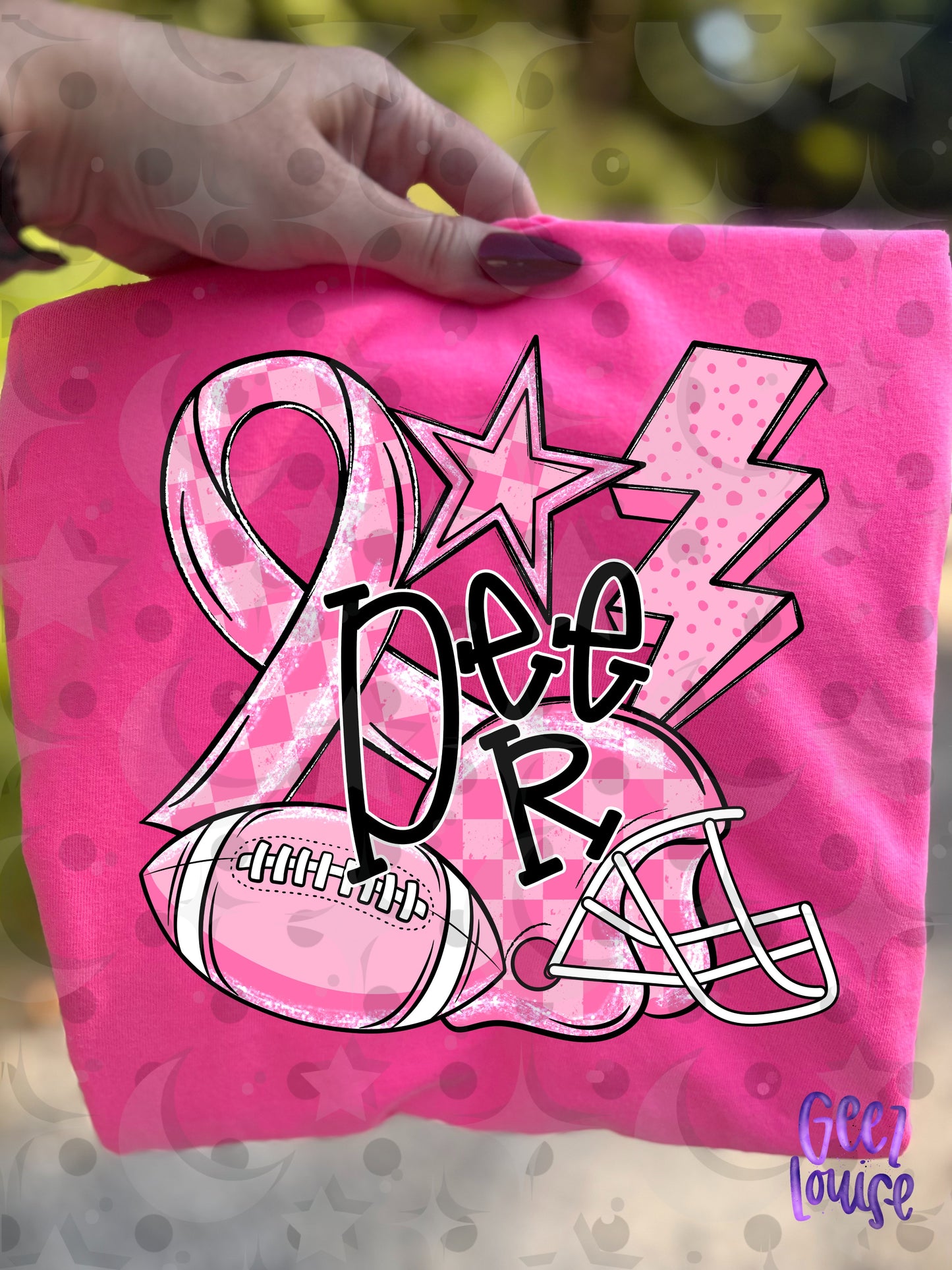 Friday Night Fighters Pink Out Football PNG | Team Name Variants | August 26 Design Drive