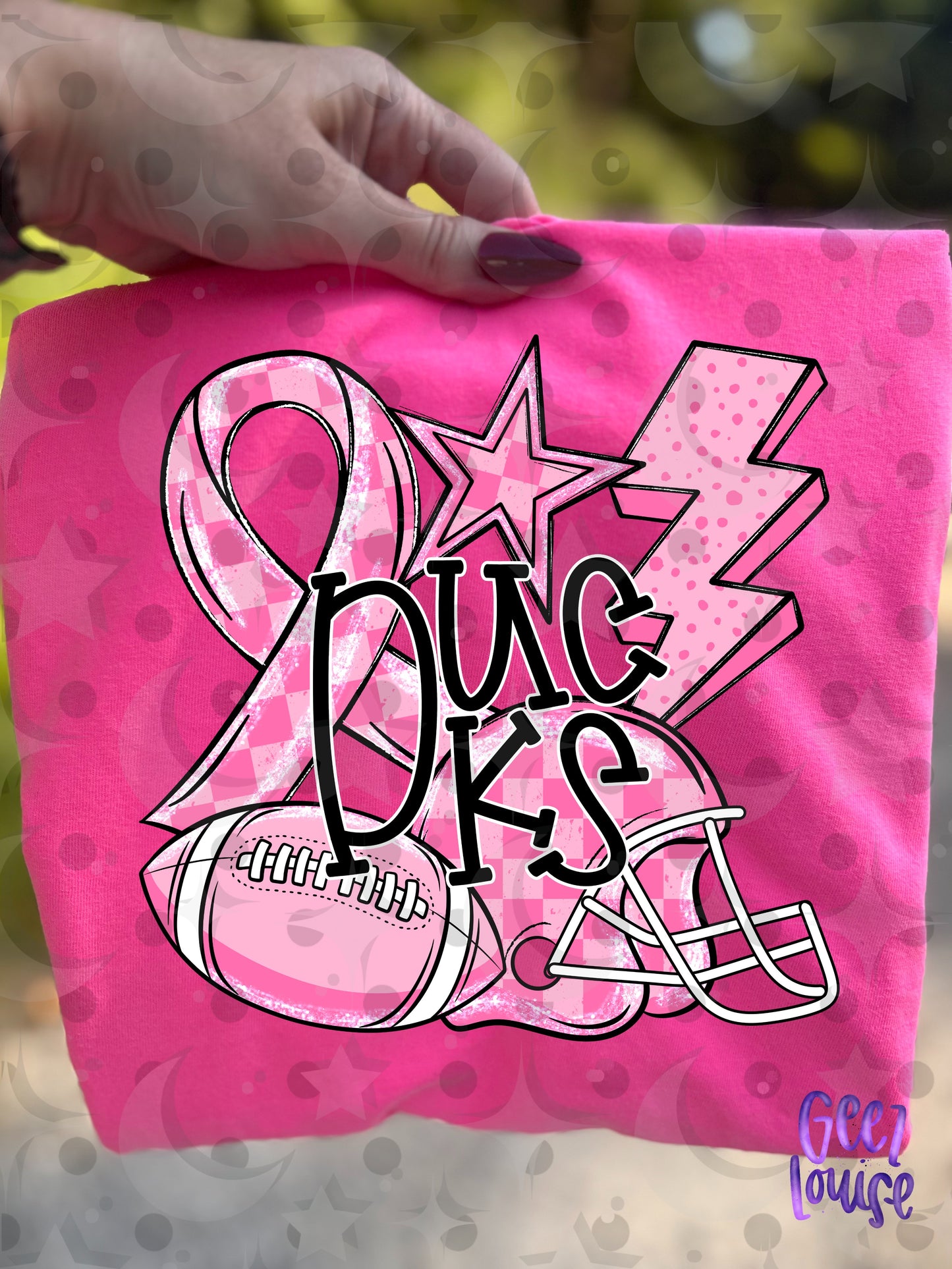 Friday Night Fighters Pink Out Football PNG | Team Name Variants | August 26 Design Drive