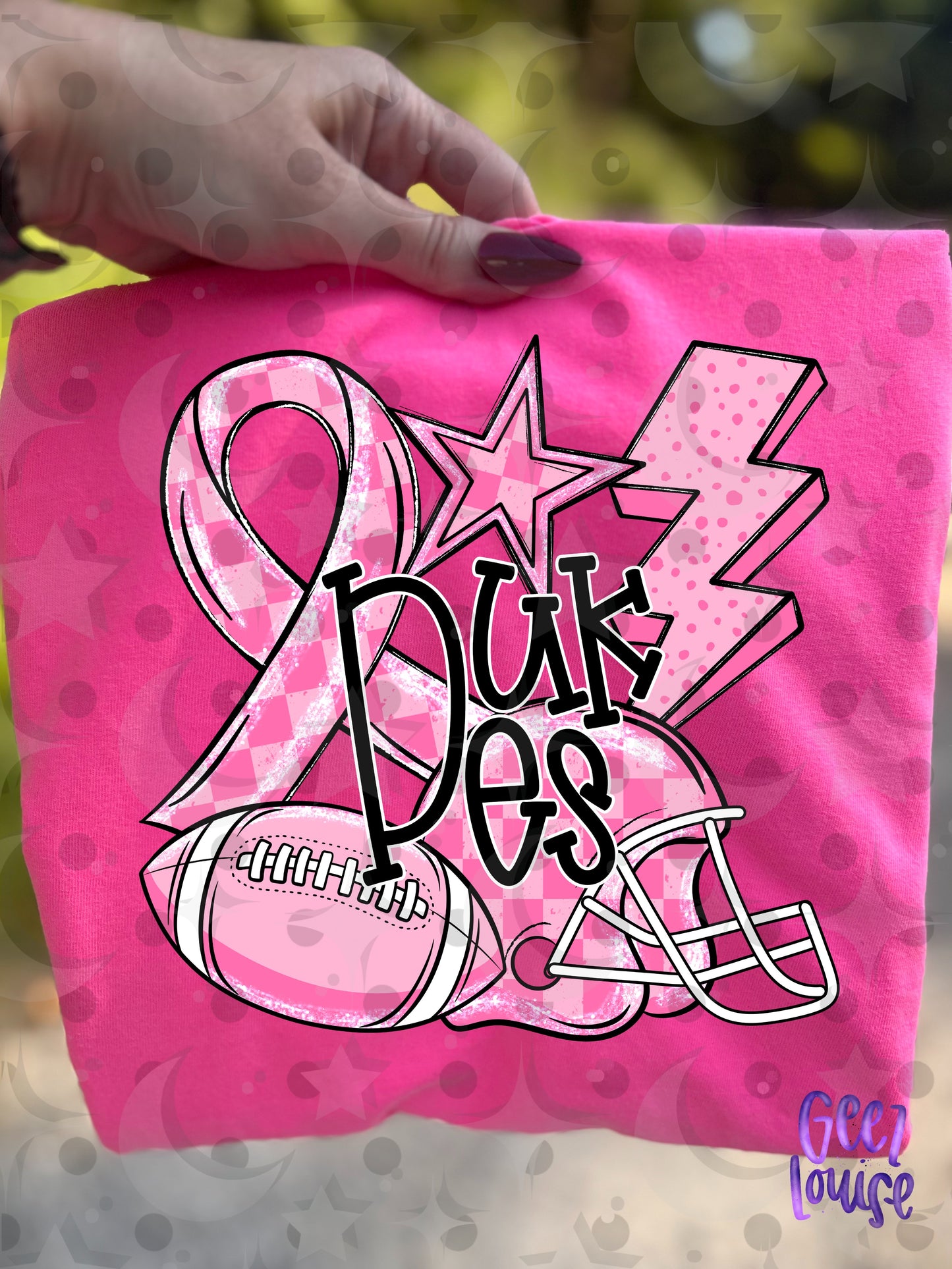 Friday Night Fighters Pink Out Football PNG | Team Name Variants | August 26 Design Drive