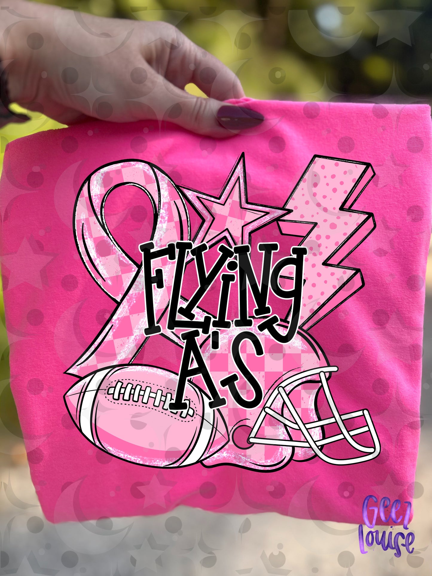 Friday Night Fighters Pink Out Football PNG | Team Name Variants | August 26 Design Drive