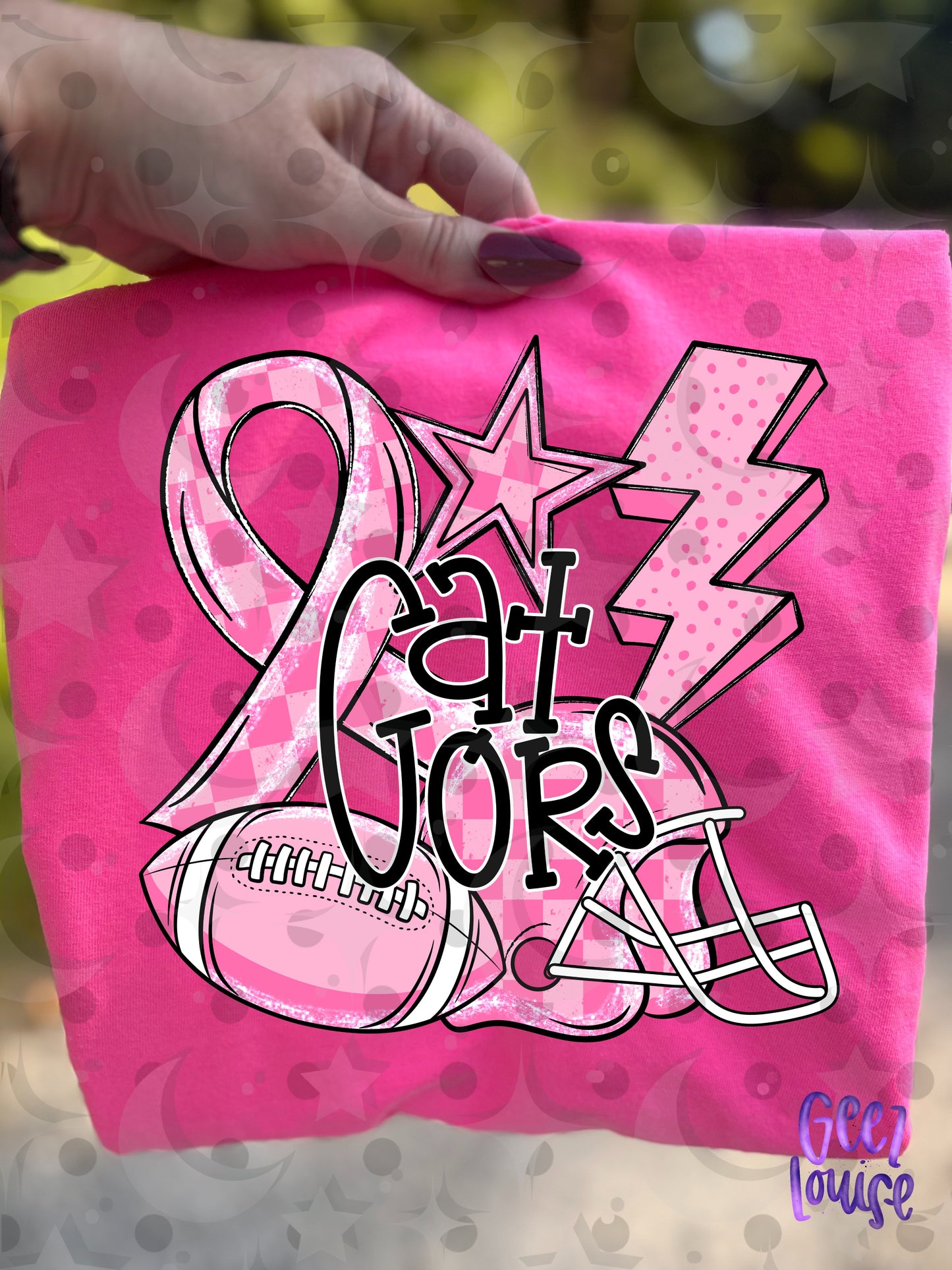 Friday Night Fighters Pink Out Football PNG | Team Name Variants | August 26 Design Drive