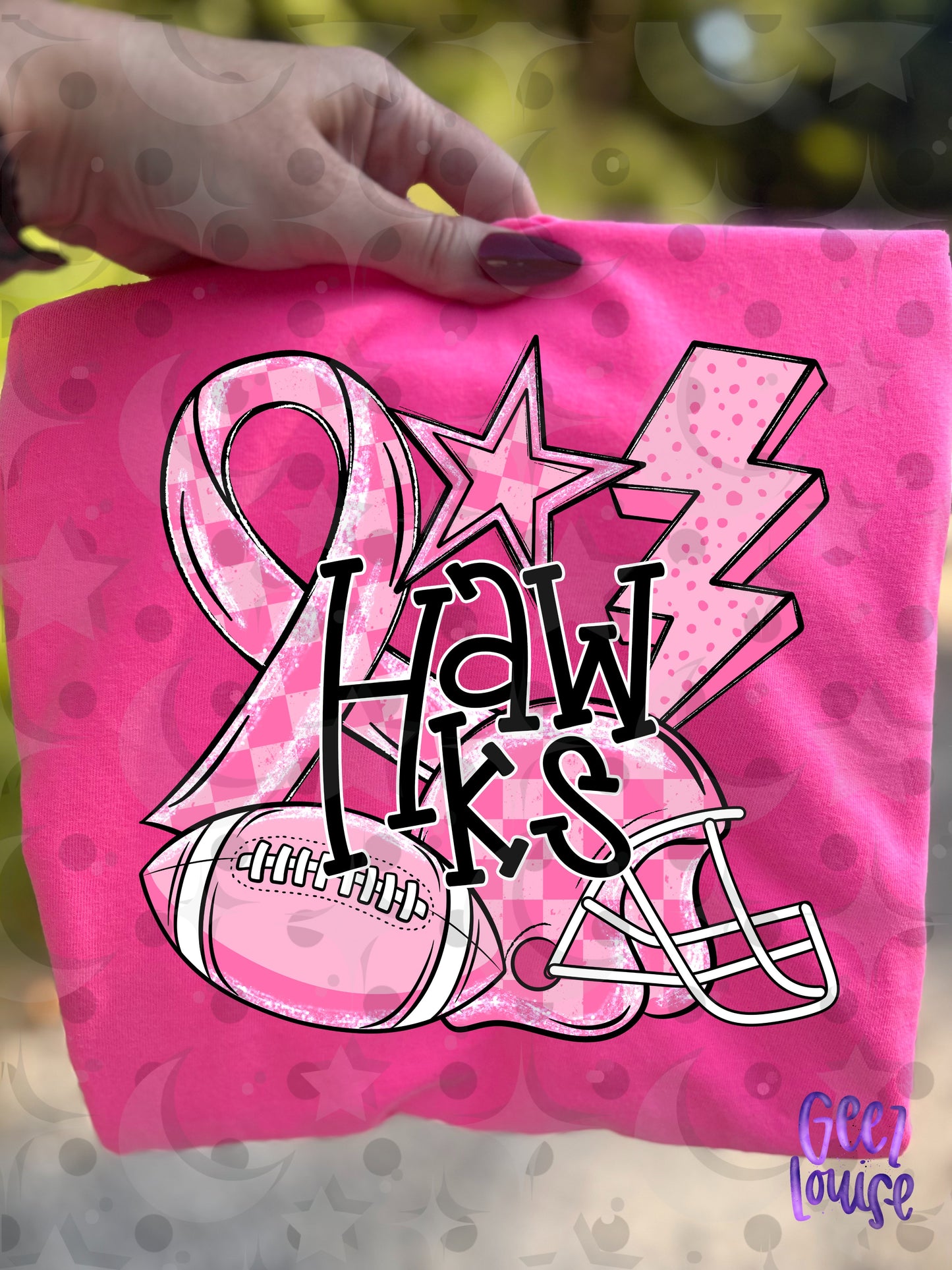 Friday Night Fighters Pink Out Football PNG | Team Name Variants | August 26 Design Drive