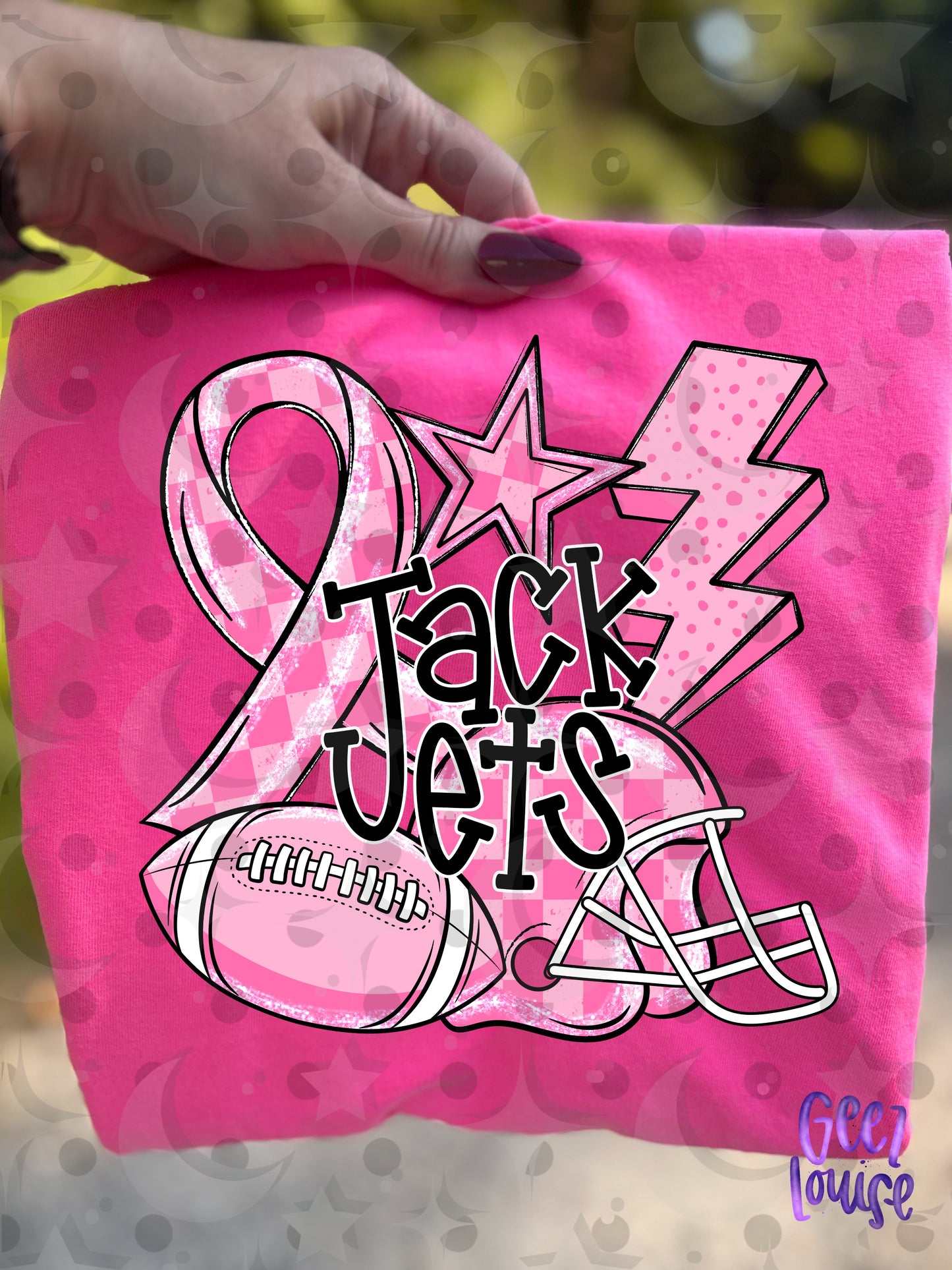 Friday Night Fighters Pink Out Football PNG | Team Name Variants | August 26 Design Drive