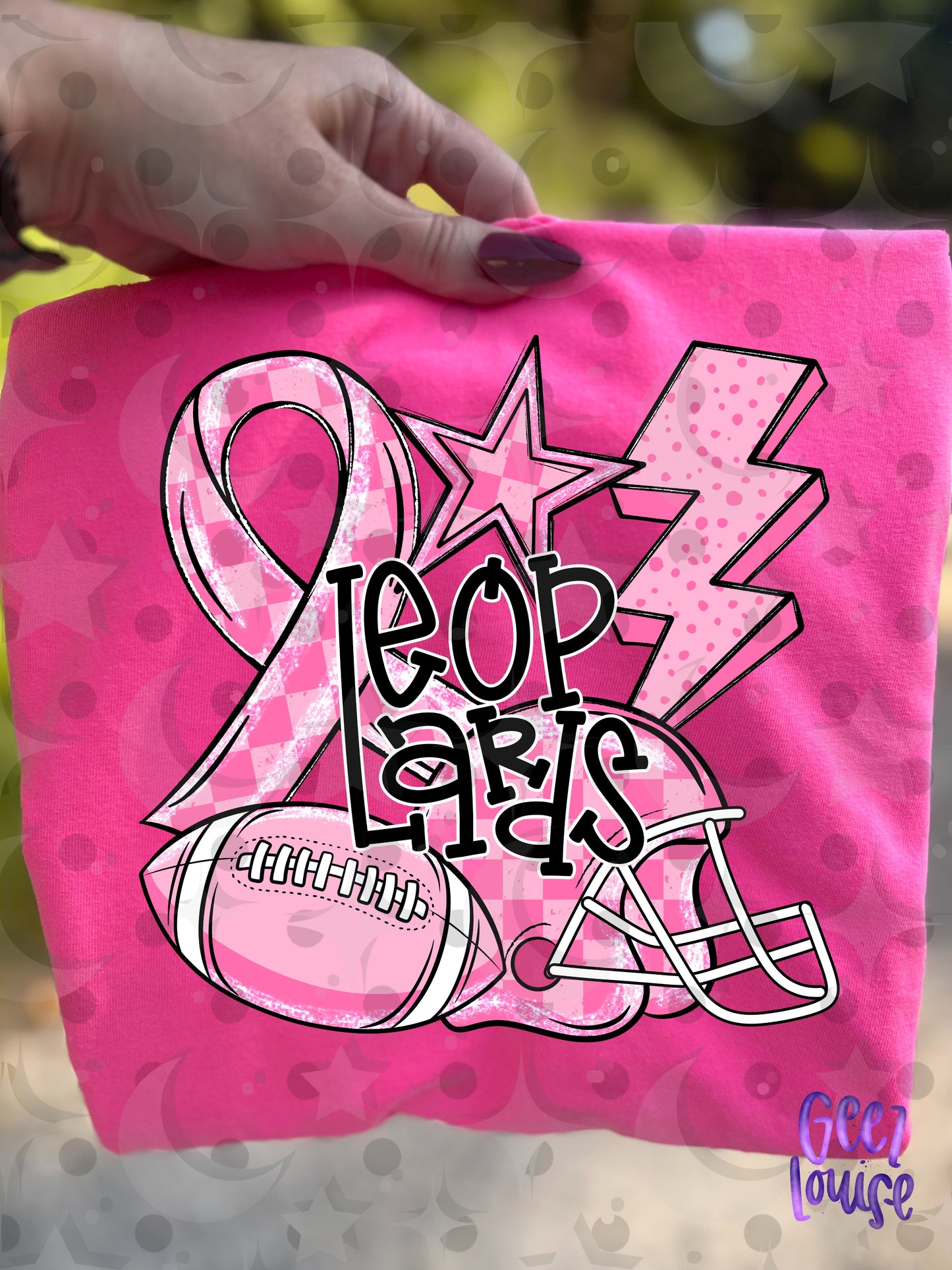 Friday Night Fighters Pink Out Football PNG | Team Name Variants | August 26 Design Drive