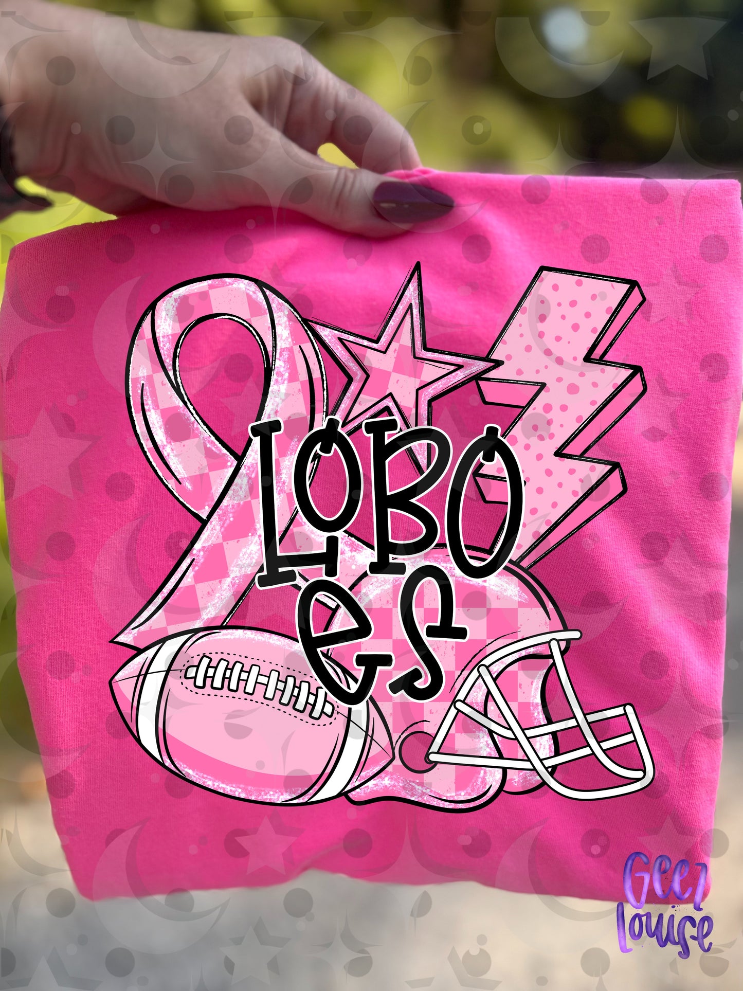 Friday Night Fighters Pink Out Football PNG | Team Name Variants | August 26 Design Drive
