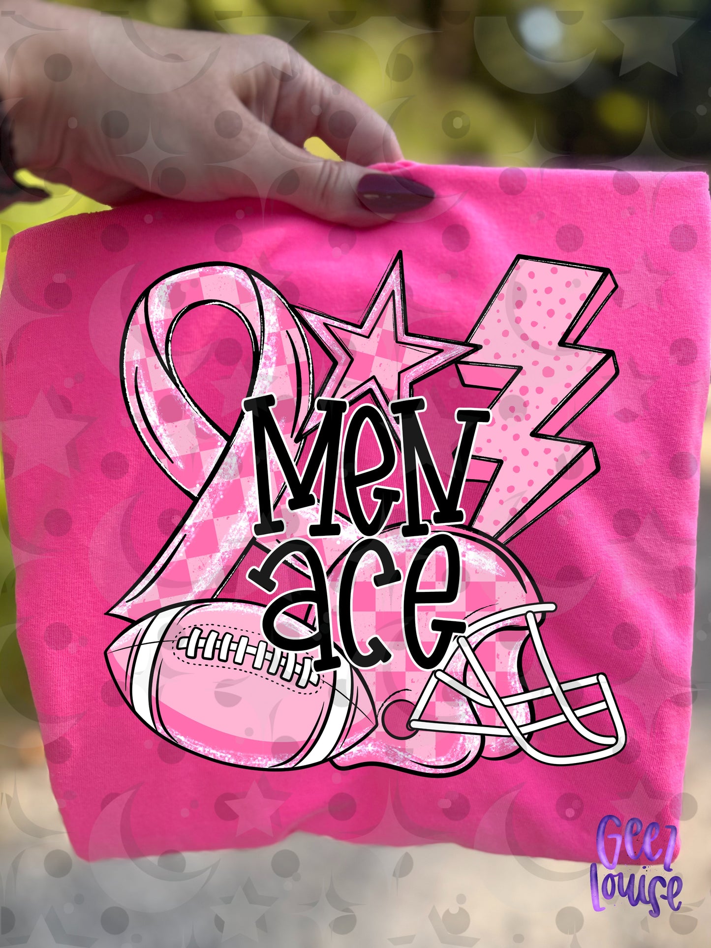 Friday Night Fighters Pink Out Football PNG | Team Name Variants | August 26 Design Drive
