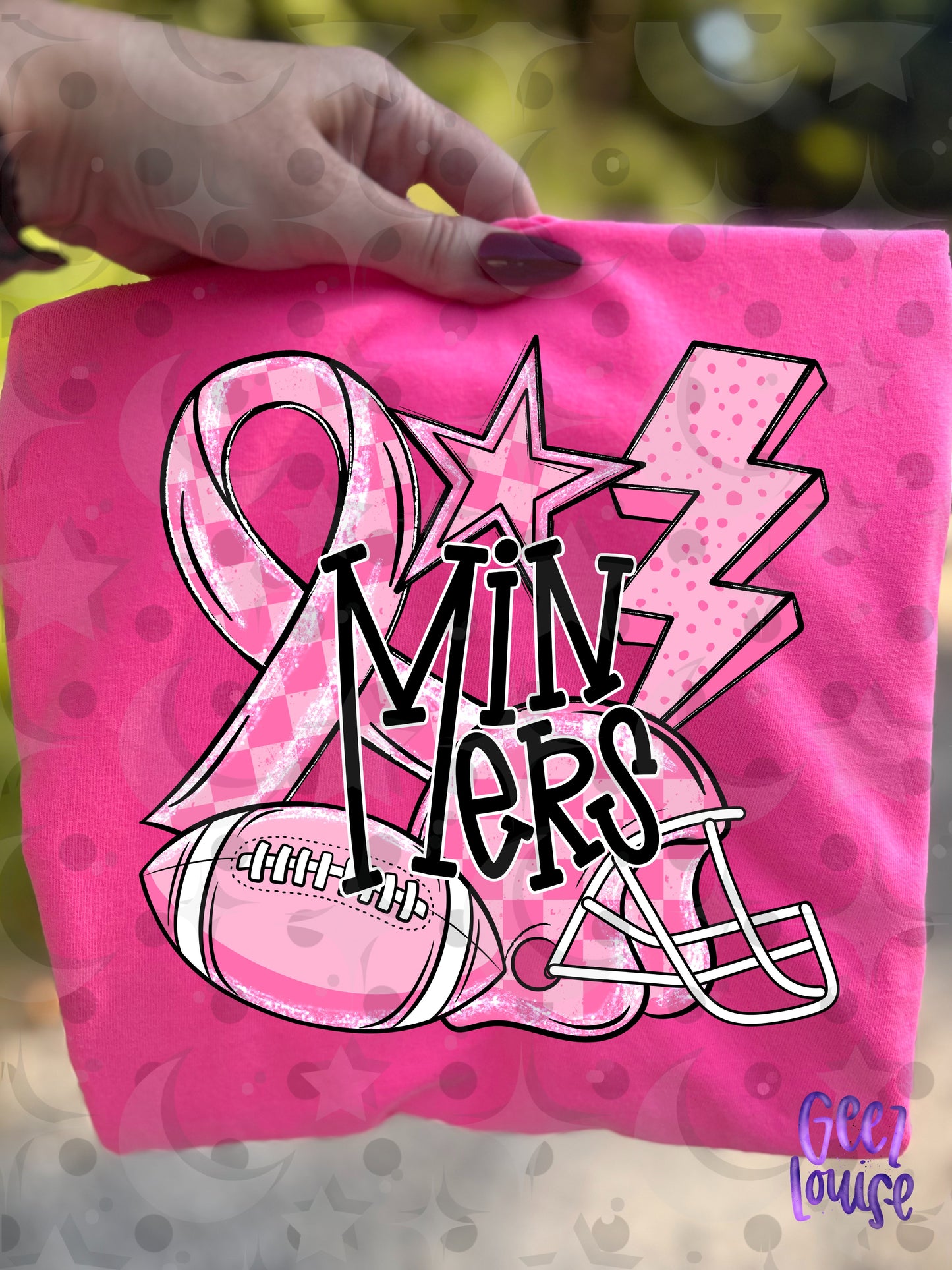Friday Night Fighters Pink Out Football PNG | Team Name Variants | August 26 Design Drive