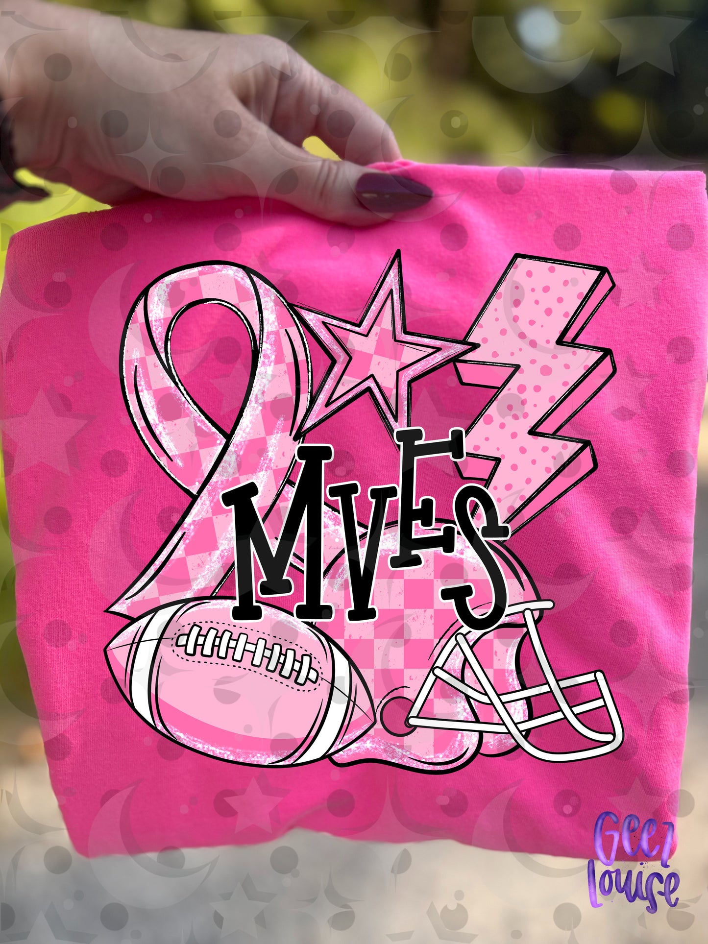 Friday Night Fighters Pink Out Football PNG | Team Name Variants | August 26 Design Drive