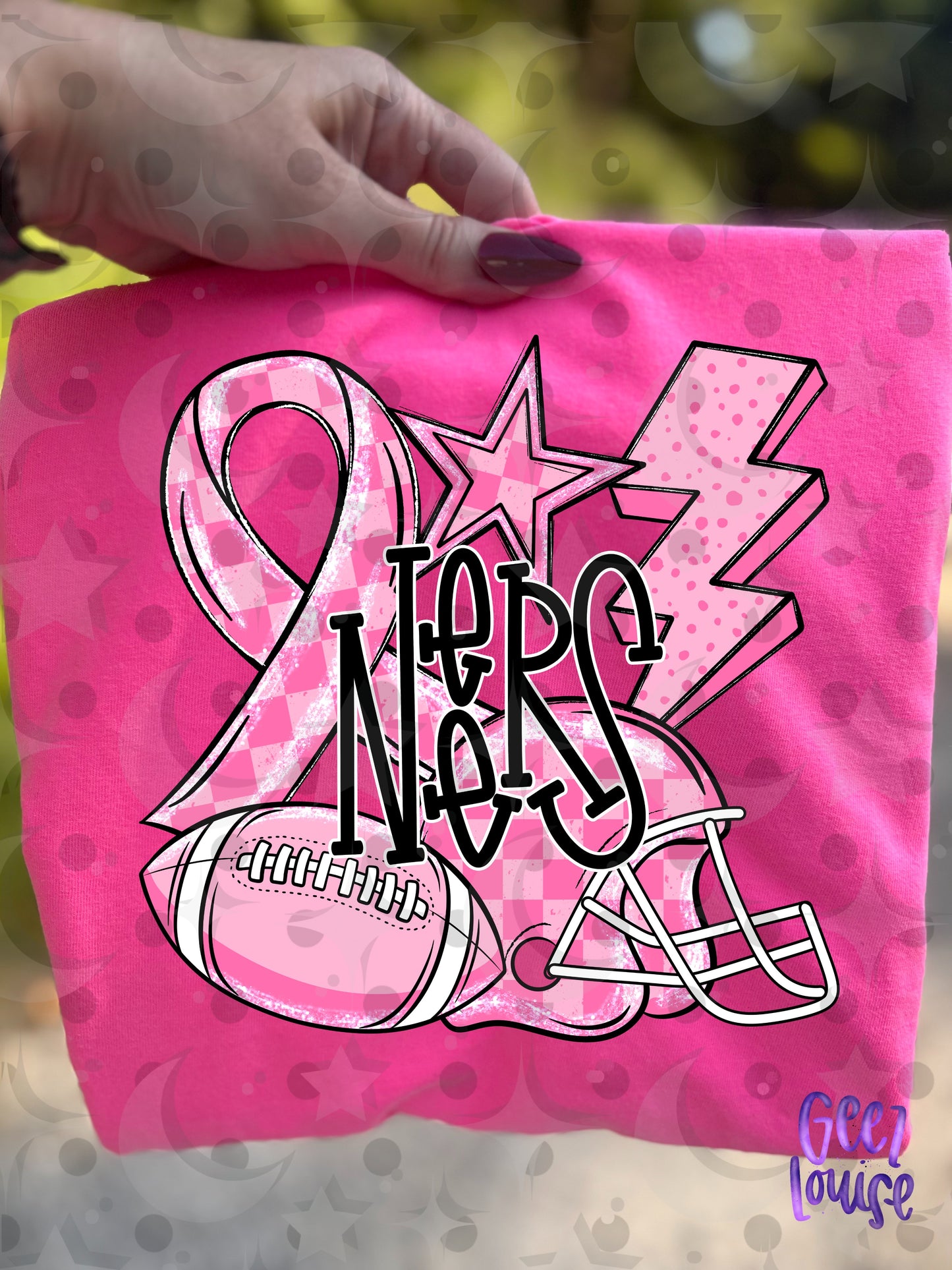 Friday Night Fighters Pink Out Football PNG | Team Name Variants | August 26 Design Drive
