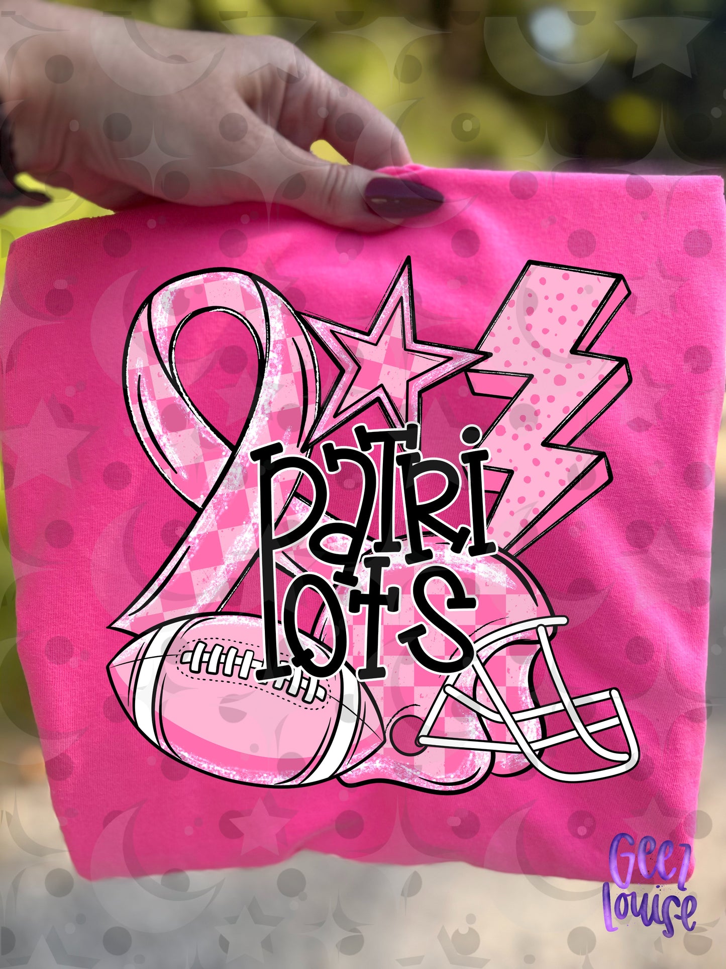 Friday Night Fighters Pink Out Football PNG | Team Name Variants | August 26 Design Drive