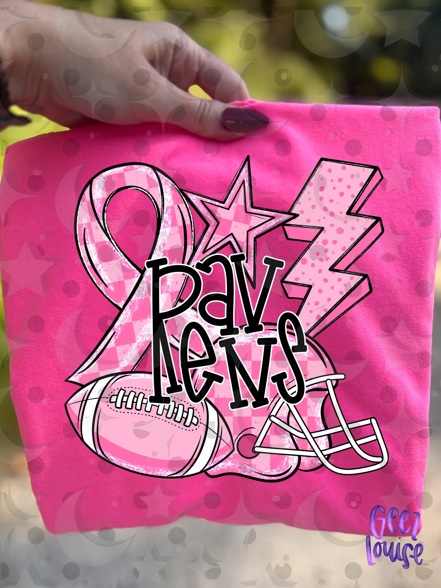 Friday Night Fighters Pink Out Football PNG | Team Name Variants | August 26 Design Drive