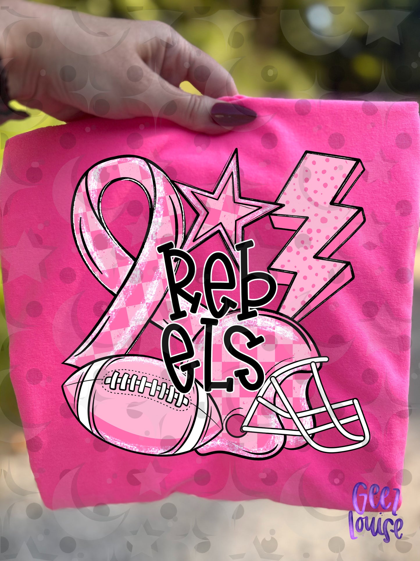 Friday Night Fighters Pink Out Football PNG | Team Name Variants | August 26 Design Drive