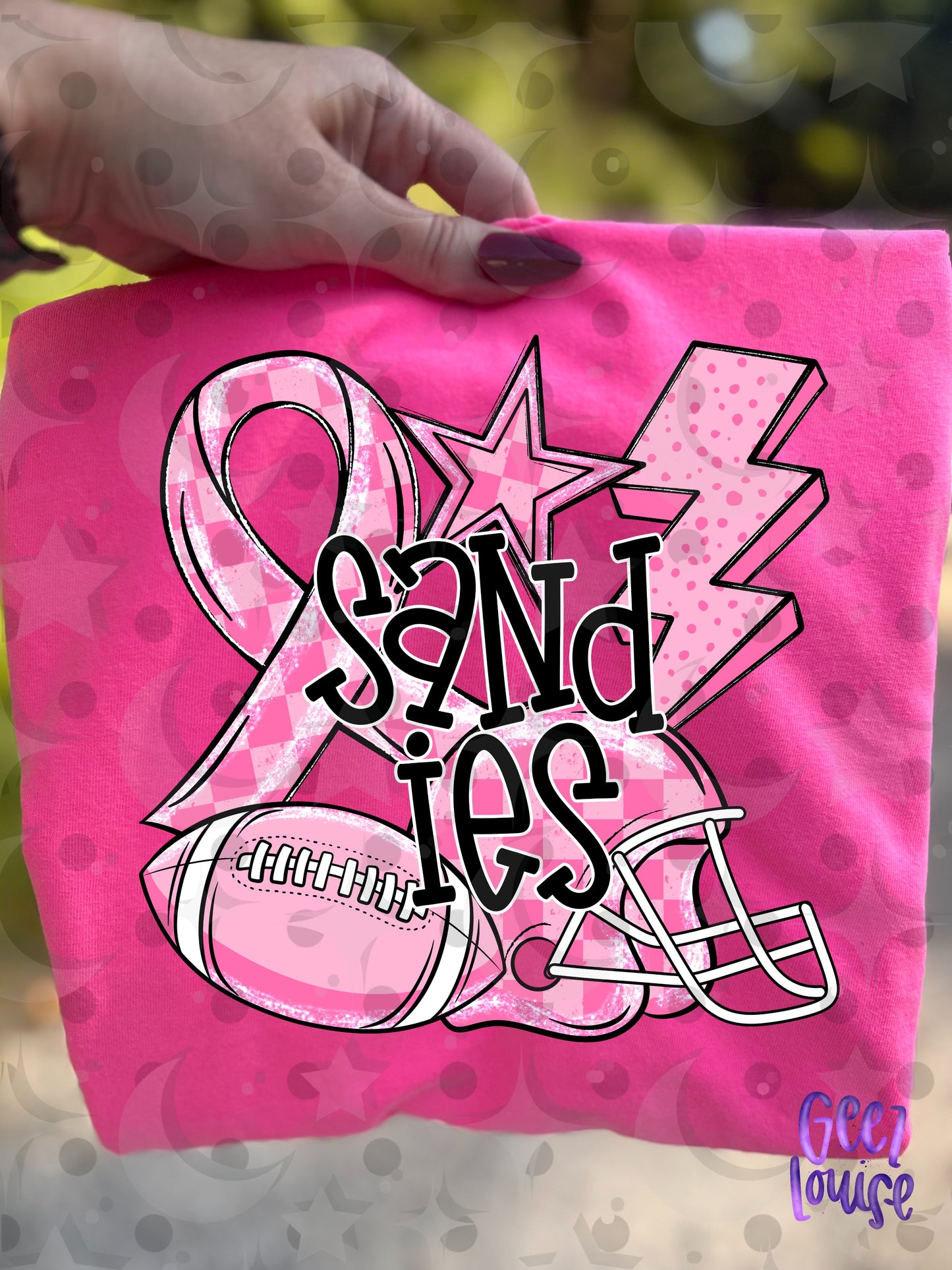 Friday Night Fighters Pink Out Football PNG | Team Name Variants | August 26 Design Drive