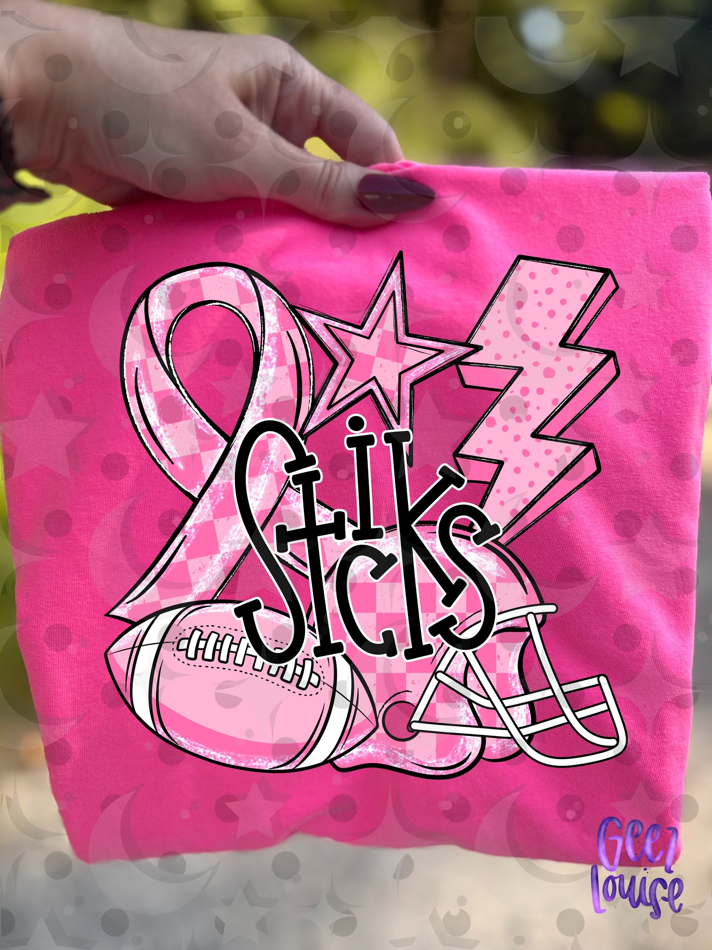 Friday Night Fighters Pink Out Football PNG | Team Name Variants | August 26 Design Drive