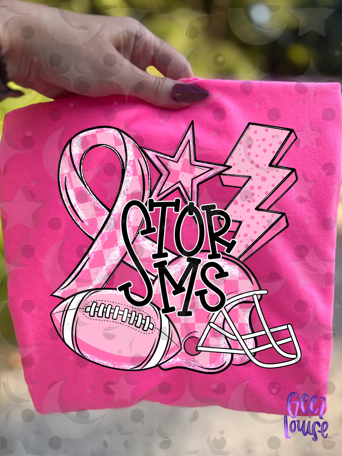 Friday Night Fighters Pink Out Football PNG | Team Name Variants | August 26 Design Drive