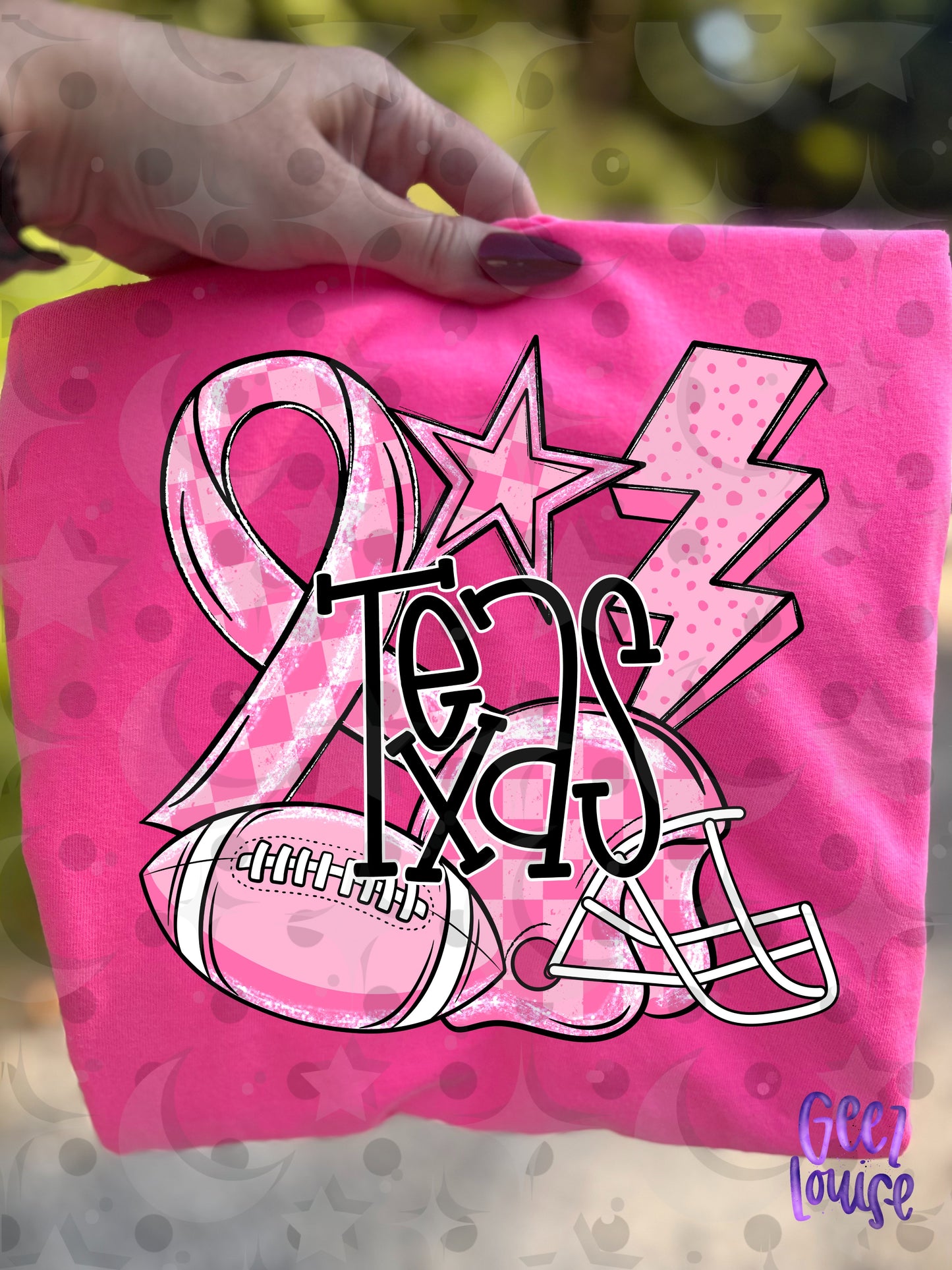 Friday Night Fighters Pink Out Football PNG | Team Name Variants | August 26 Design Drive