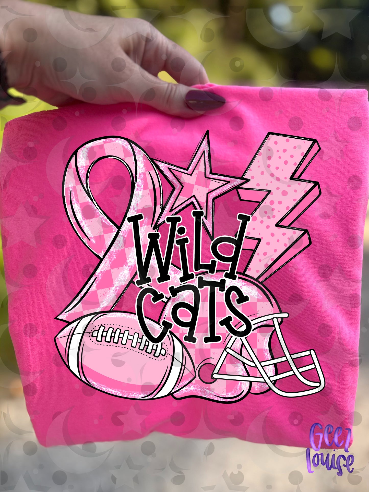Friday Night Fighters Pink Out Football PNG | Team Name Variants | August 26 Design Drive