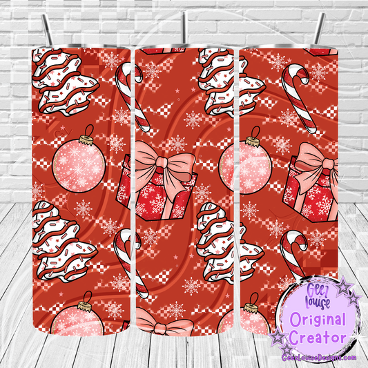 Christmas Cheer Digital Tumbler Wrap | 20oz Skinny | Sublimation PNG