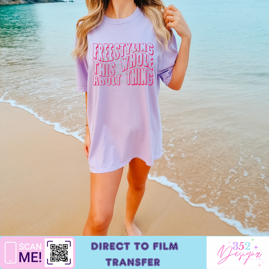 Whole adult thing pink - Direct to Film Transfer - made to order