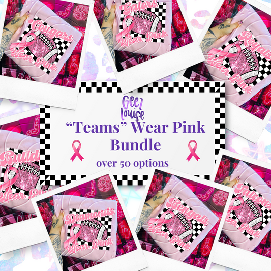 Team WEAR PINK breast cancer awareness bundle/drive   - Digital Download- PNG