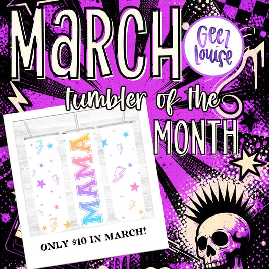 March Tumbler of the Month – Mama Lightning 20oz Skinny Tumbler