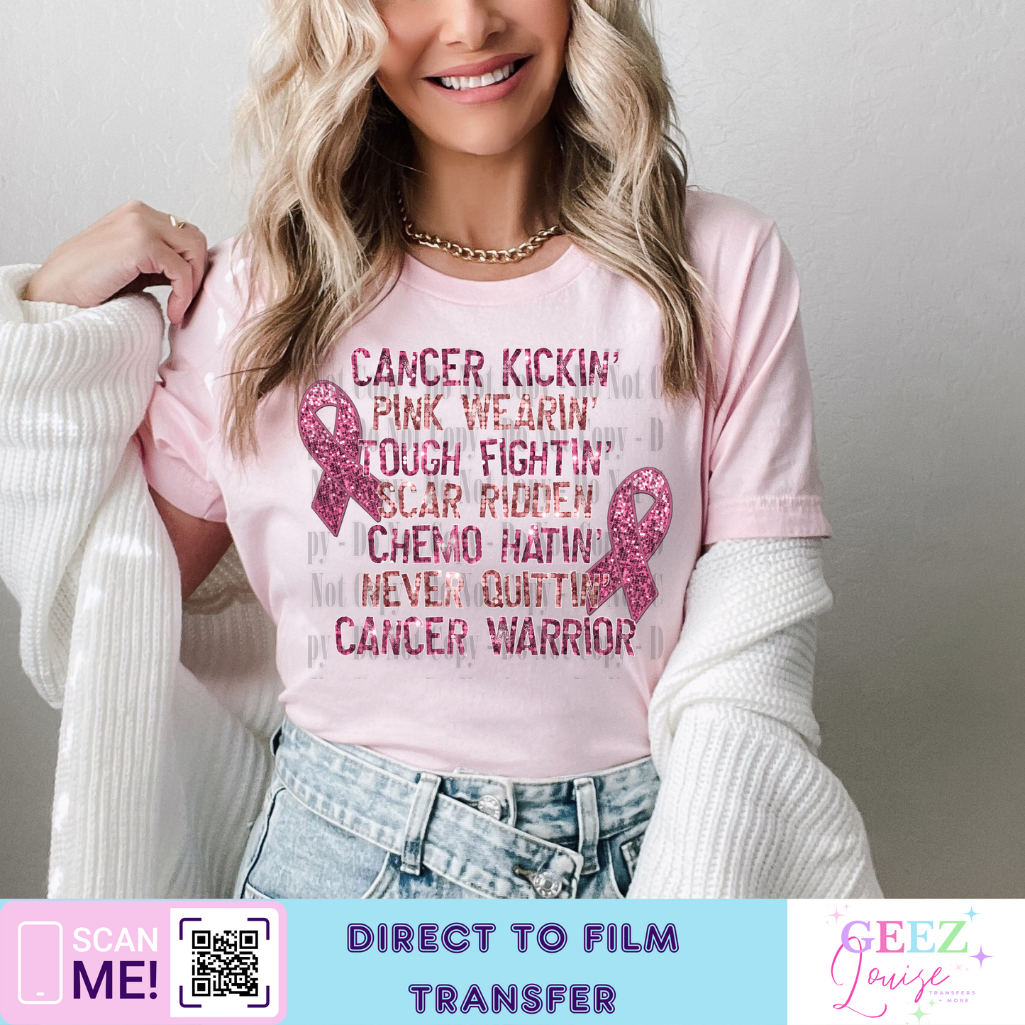 fight like a Cancer warrior - Direct to Film Transfer - made to order