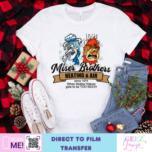 Miser bros Christmas - Direct to Film Transfer - made to order