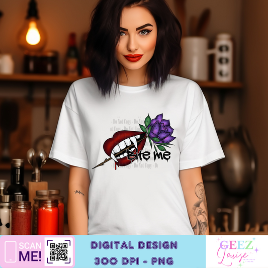 Bite Me Halloween - Digital Download- PNG