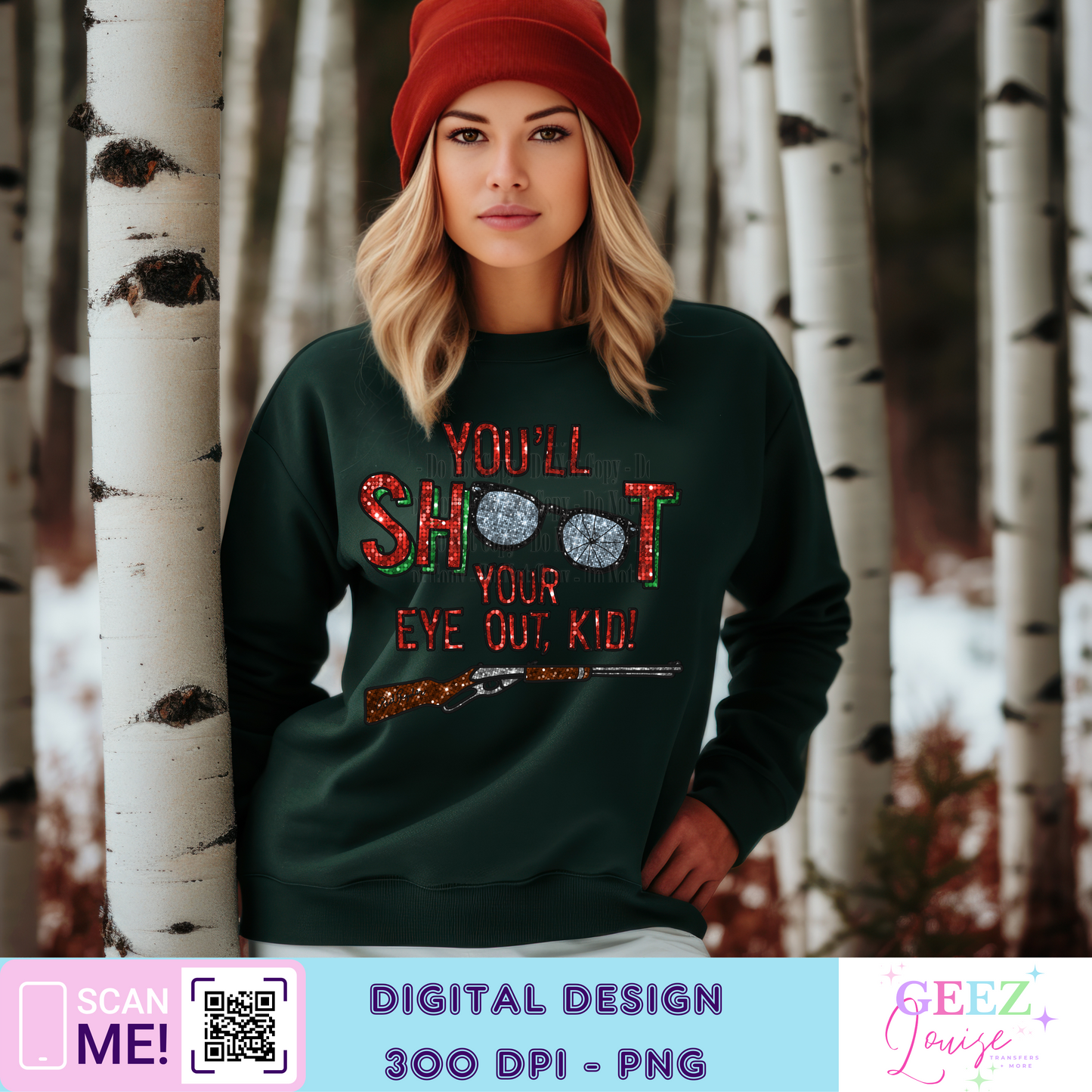Shoot eye out Christmas - Digital Download- PNG