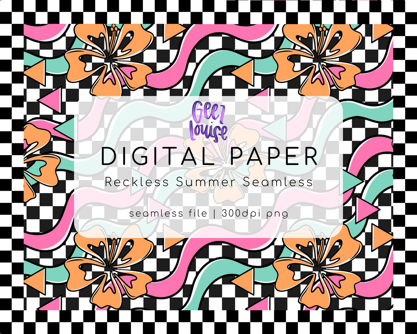 Reckless Summer background digital paper- Digital Download- PNG