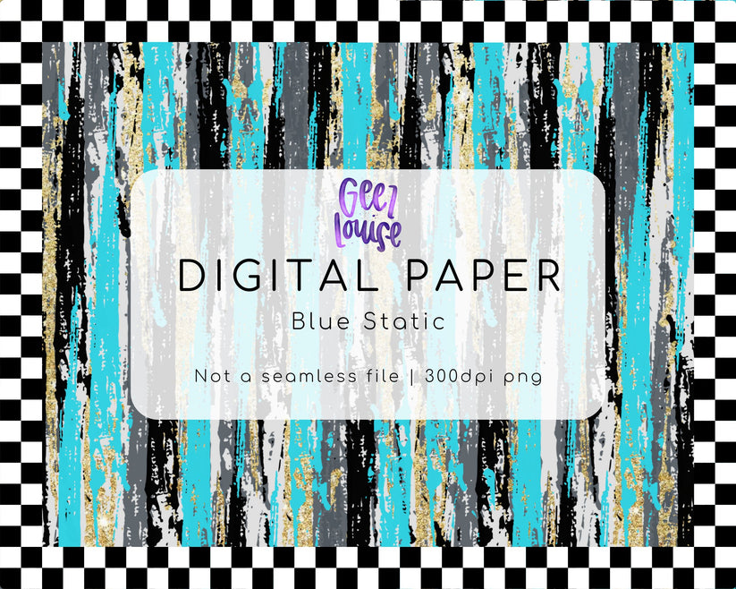 Blue Static background digital paper- Digital Download- PNG – GeezLouise
