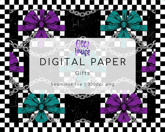 Gifts Digital Paper (Seamless PNG)