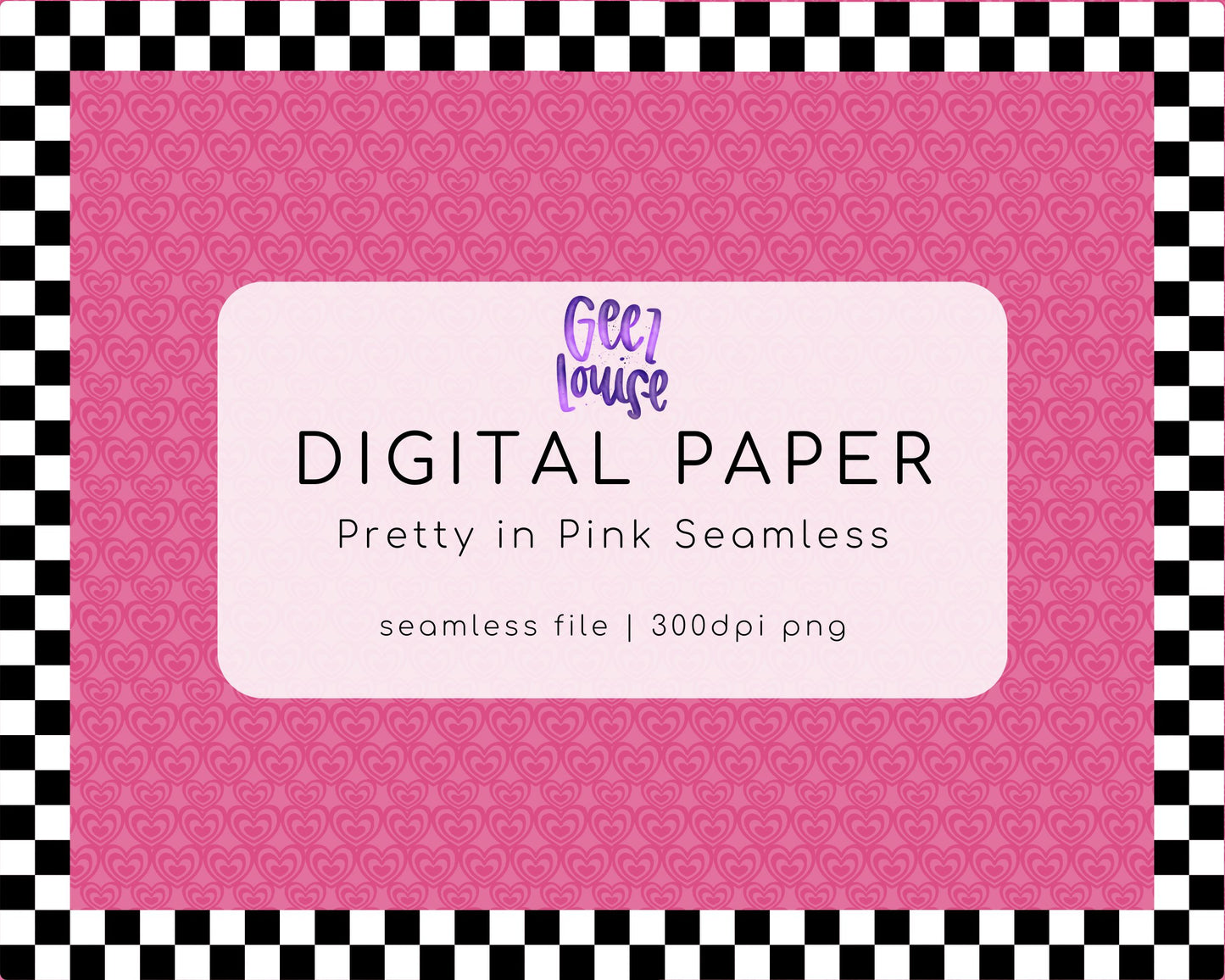 Pretty in Pink seamless digital paper- Digital Download- PNG