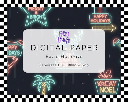 Retro Holidays – Seamless Digital Paper