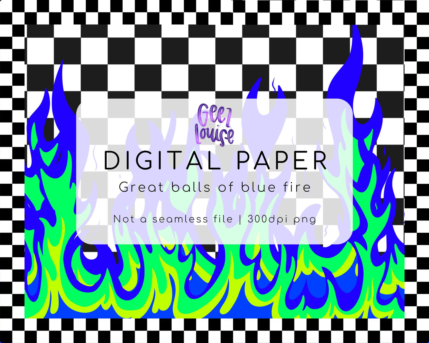 Great Balls of Blue Fire background digital paper- Digital Download- PNG