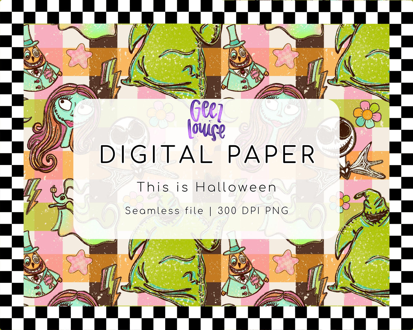 This Is Halloween Digital Paper | Seamless Halloween Pattern | 12x12 PNG | July 26 NO FOMO DRIVE | Digital Download