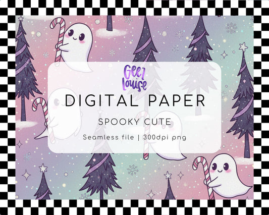 Spooky Cute Digital Paper (Seamless PNG)